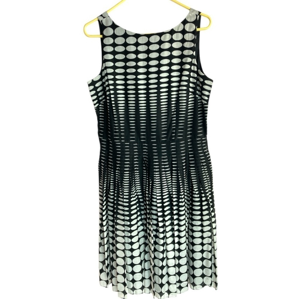 Talbots Black and White Polka Dot Midi Dress